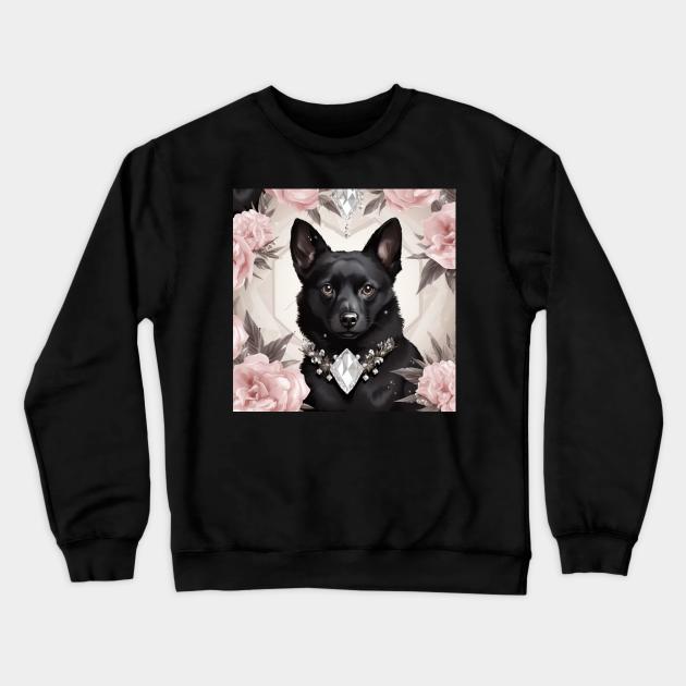 Schipperke Art Crewneck Sweatshirt by Enchanted Reverie